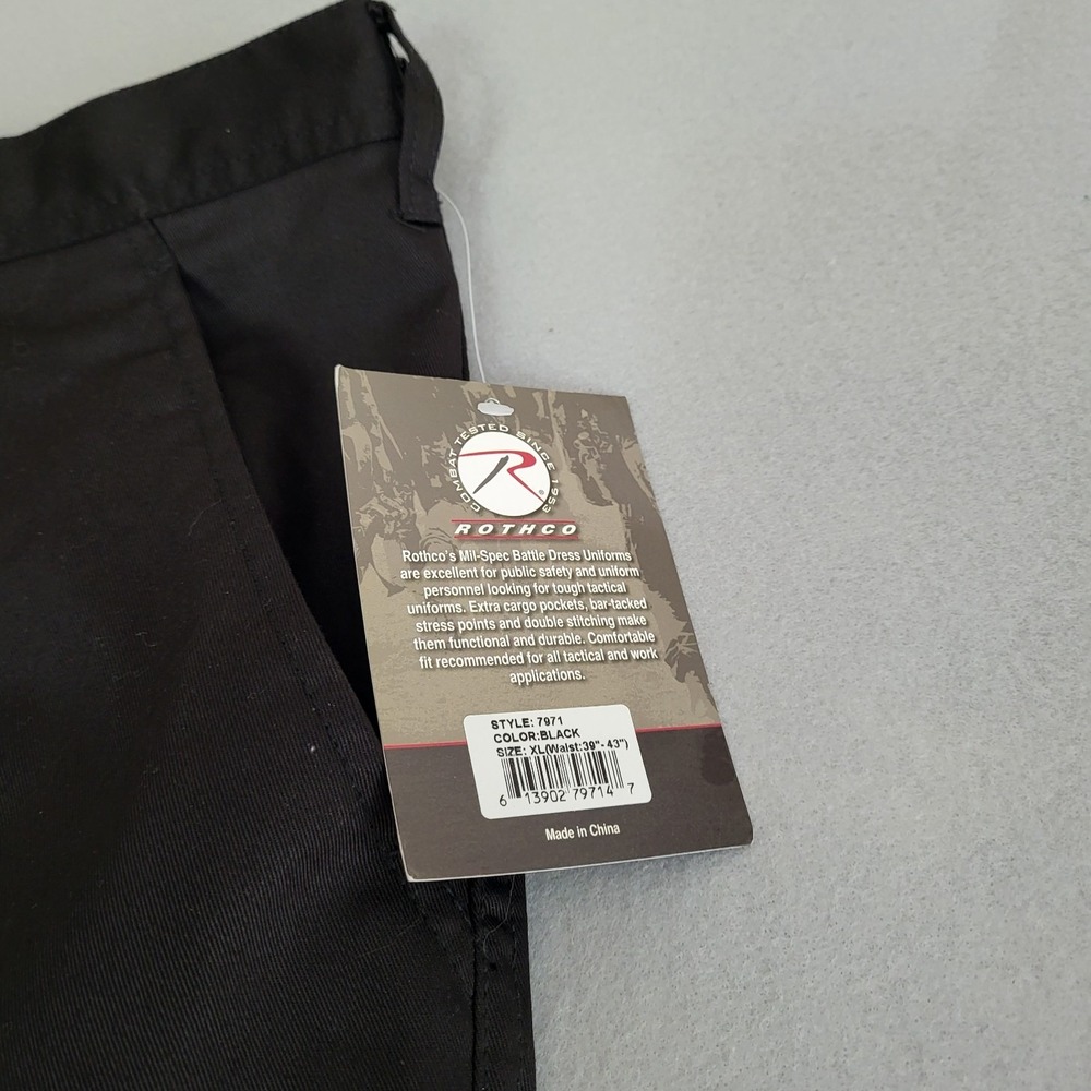 NWT Men's Rothco BDU Battle Dress Uniform Black Cargo Tactical Military Pants XL - Picture 16 of 16